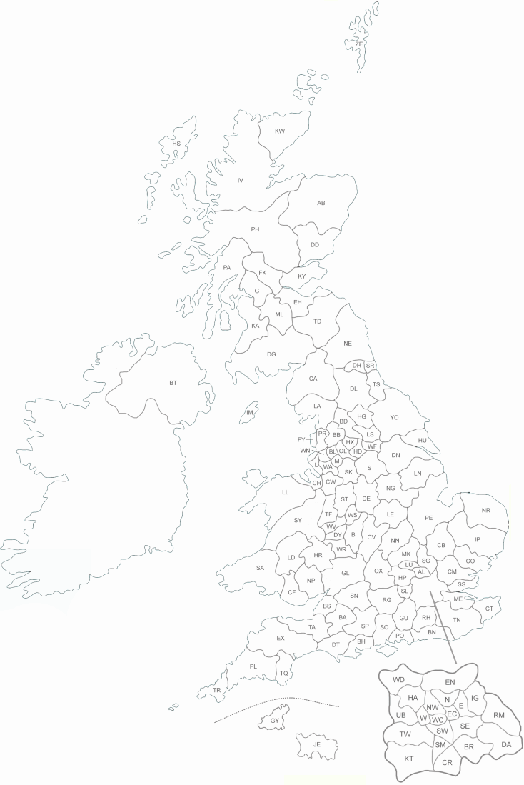 UK postcode Map